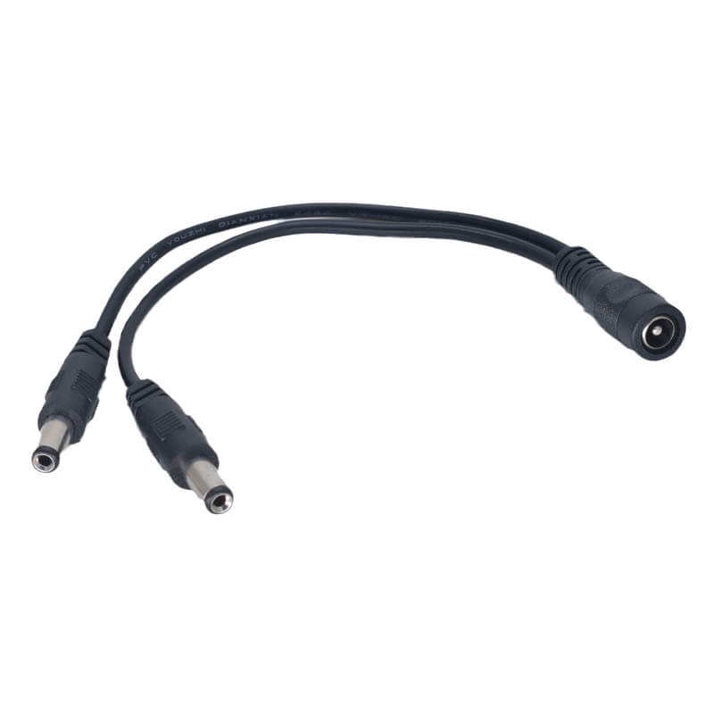 Elecbee DC5.5*2.1mm One Female to Dual Male DC Power Cable 1A for LED 20cm